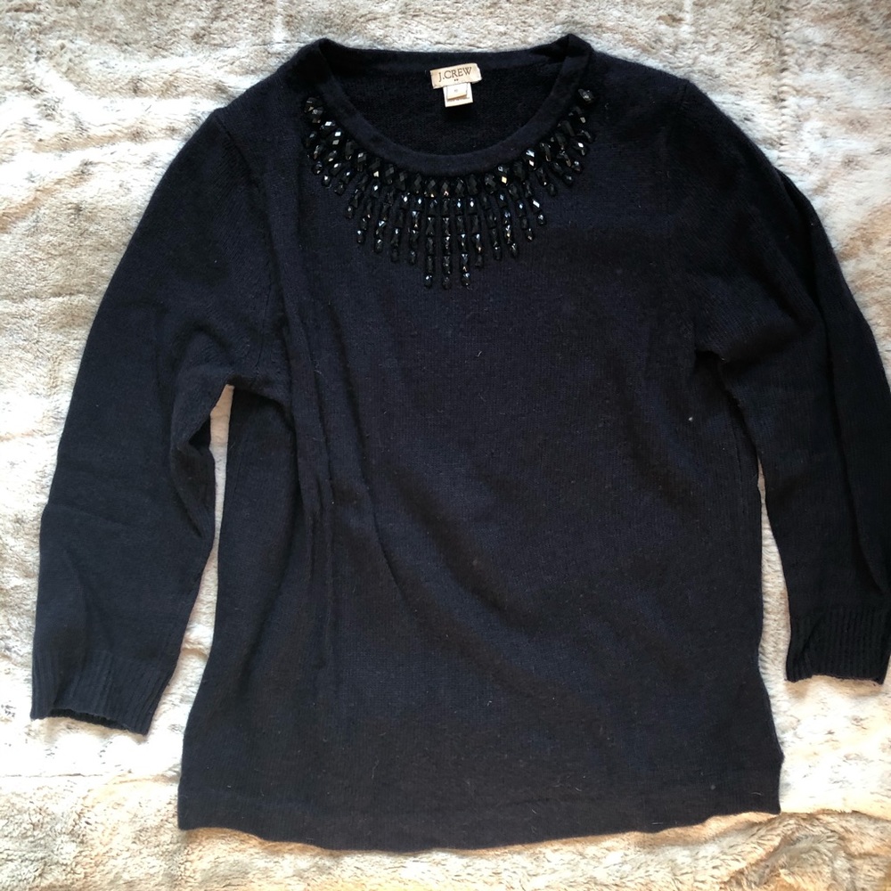 J. Crew Navy 3/4 sleeve sweater size sm